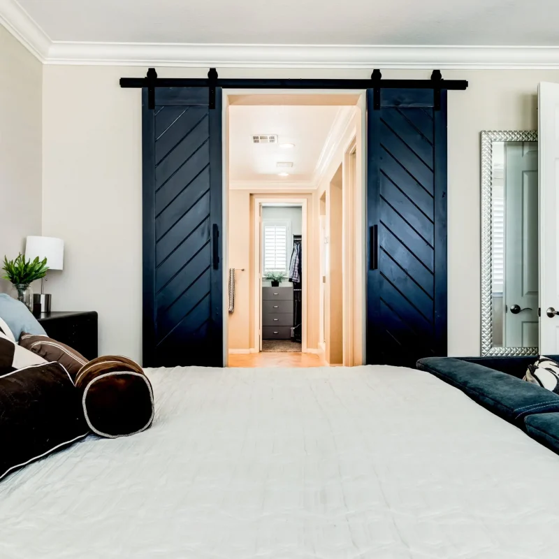 barn door in master bedroom
