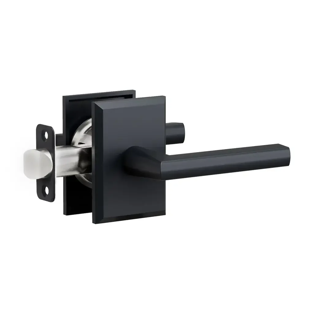 L7R2 (L7 Lever with Rectangle R2 Rosette) - Black