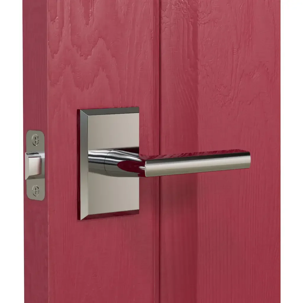 L7R2 (L7 Lever with Rectangle R2 Rosette)- Door- Polished Stainless